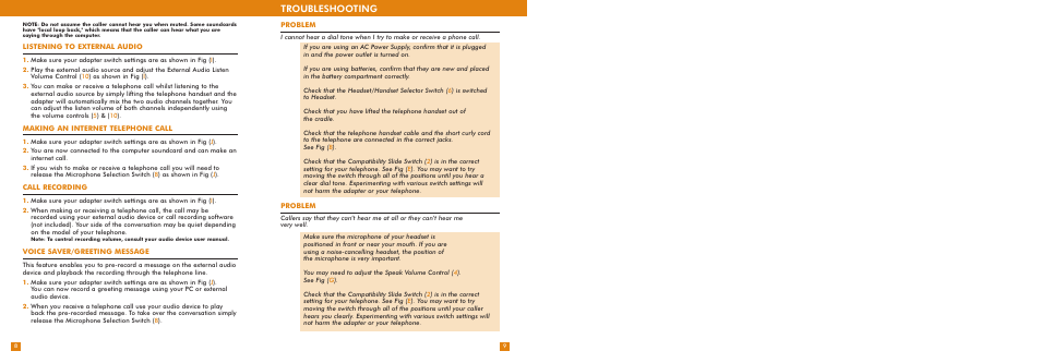 Troubleshooting | Plantronics HEADSET SWITCHER MX10 User Manual | Page 5 / 7