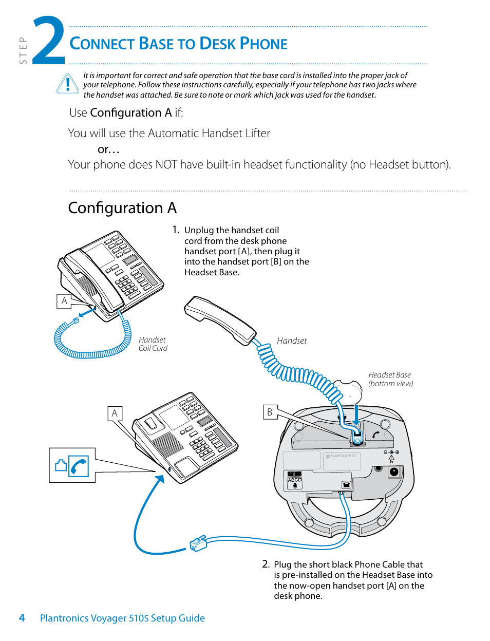 Configuration a, Onnect, Hone | Plantronics Voyager 510S User Manual | Page 4 / 20