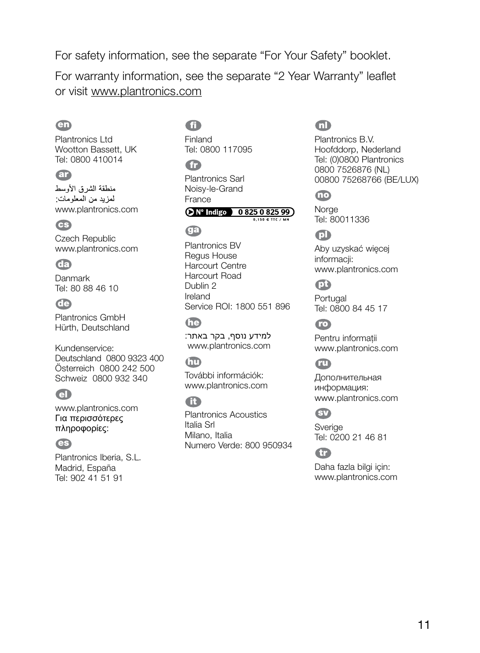 Plantronics 395 User Manual | Page 15 / 16