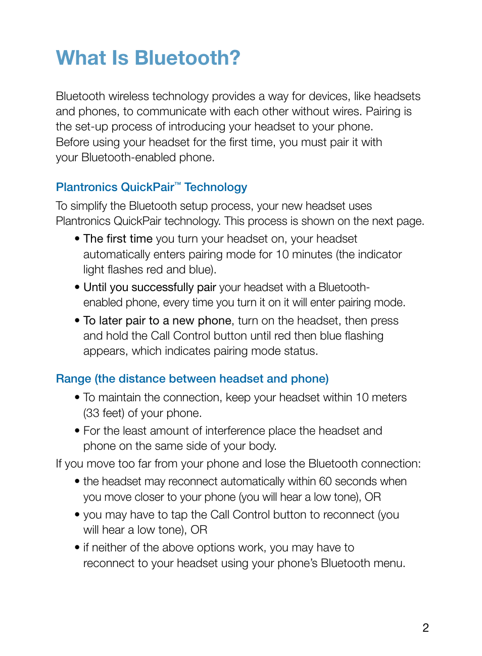 What is bluetooth | Plantronics 395 User Manual | Page 6 / 16