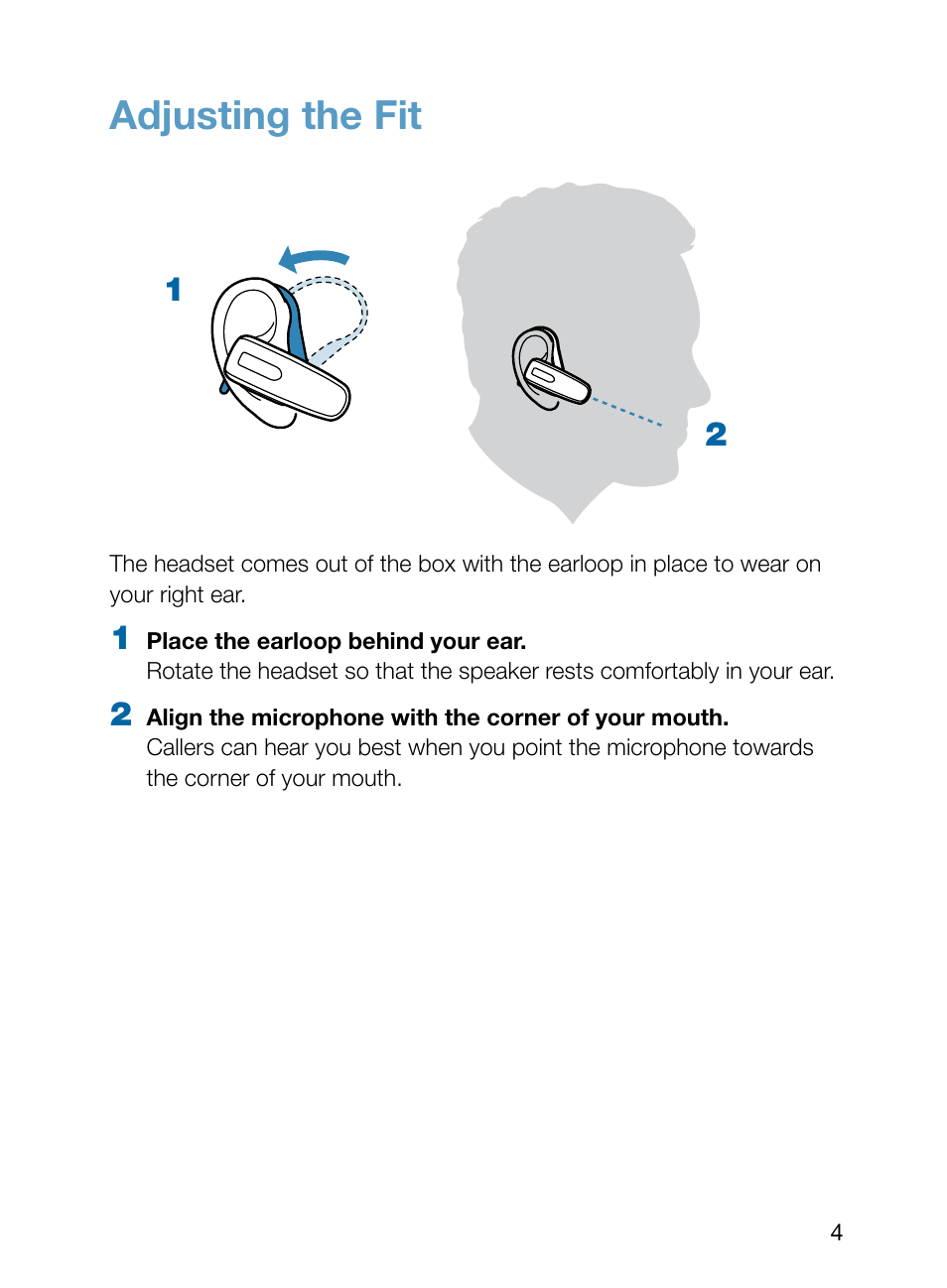 Adjusting the fit | Plantronics 395 User Manual | Page 8 / 16