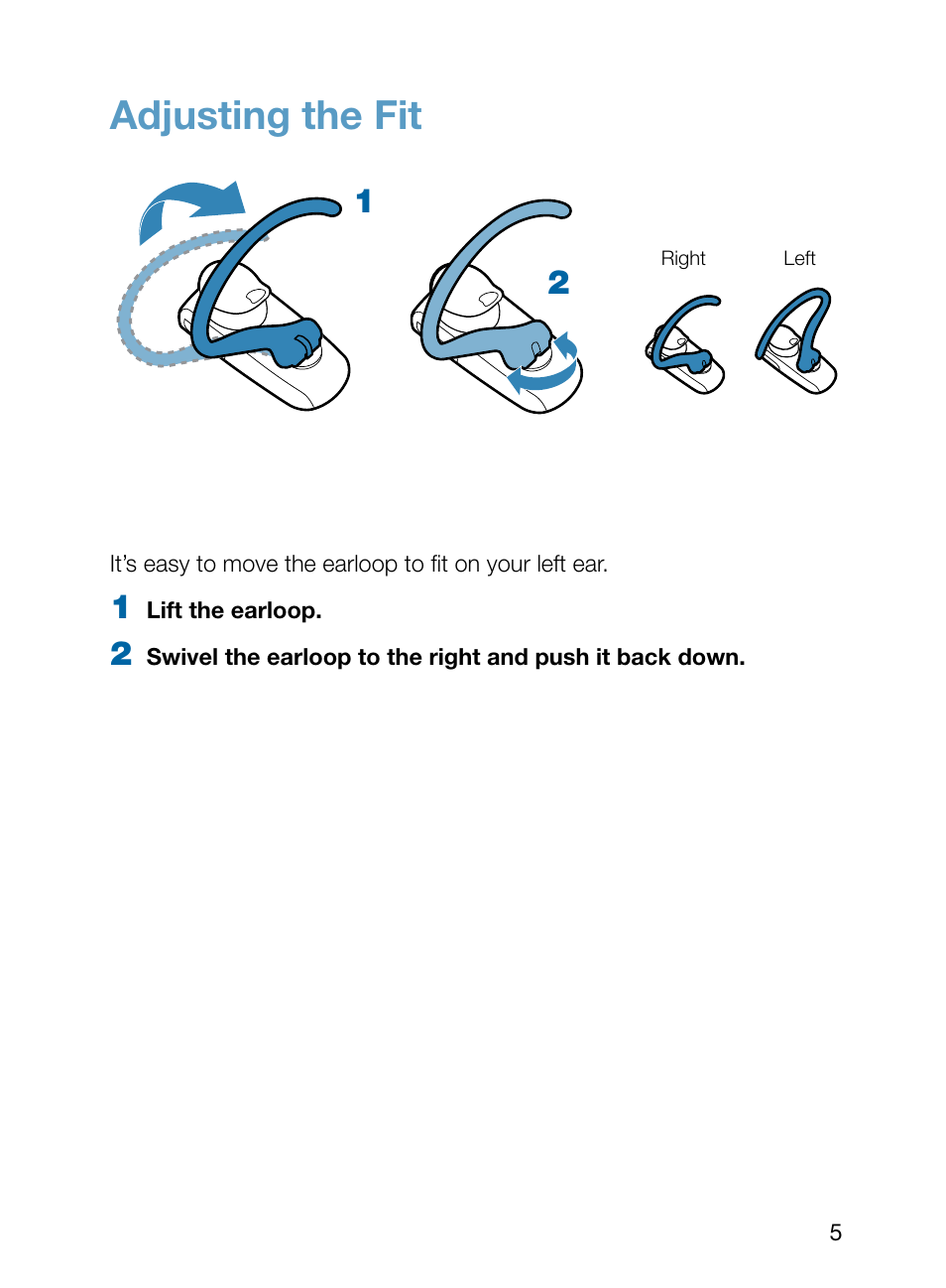 Adjusting the fit | Plantronics 395 User Manual | Page 9 / 16