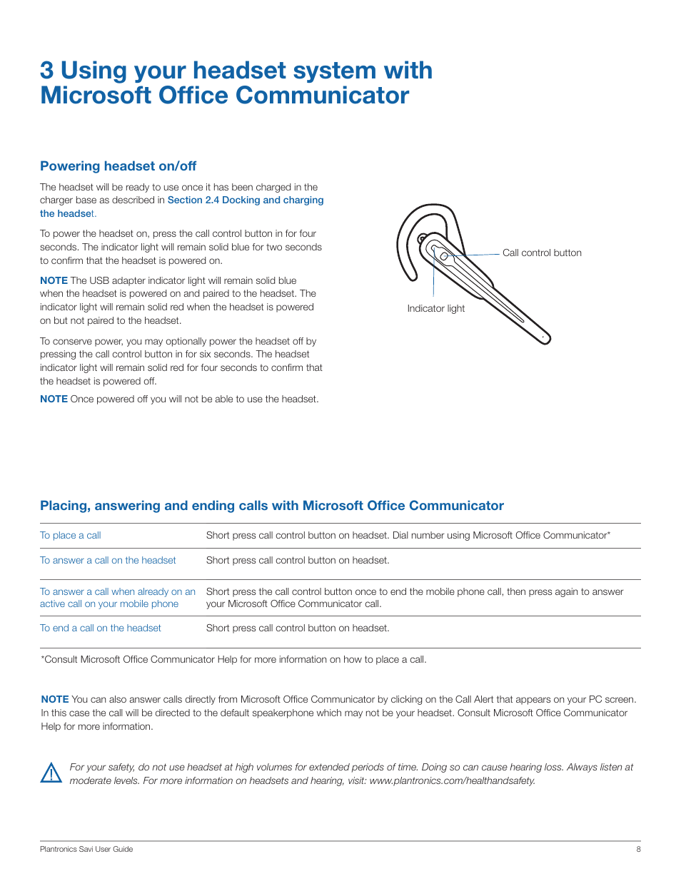 Plantronics WG101/B User Manual | Page 8 / 17