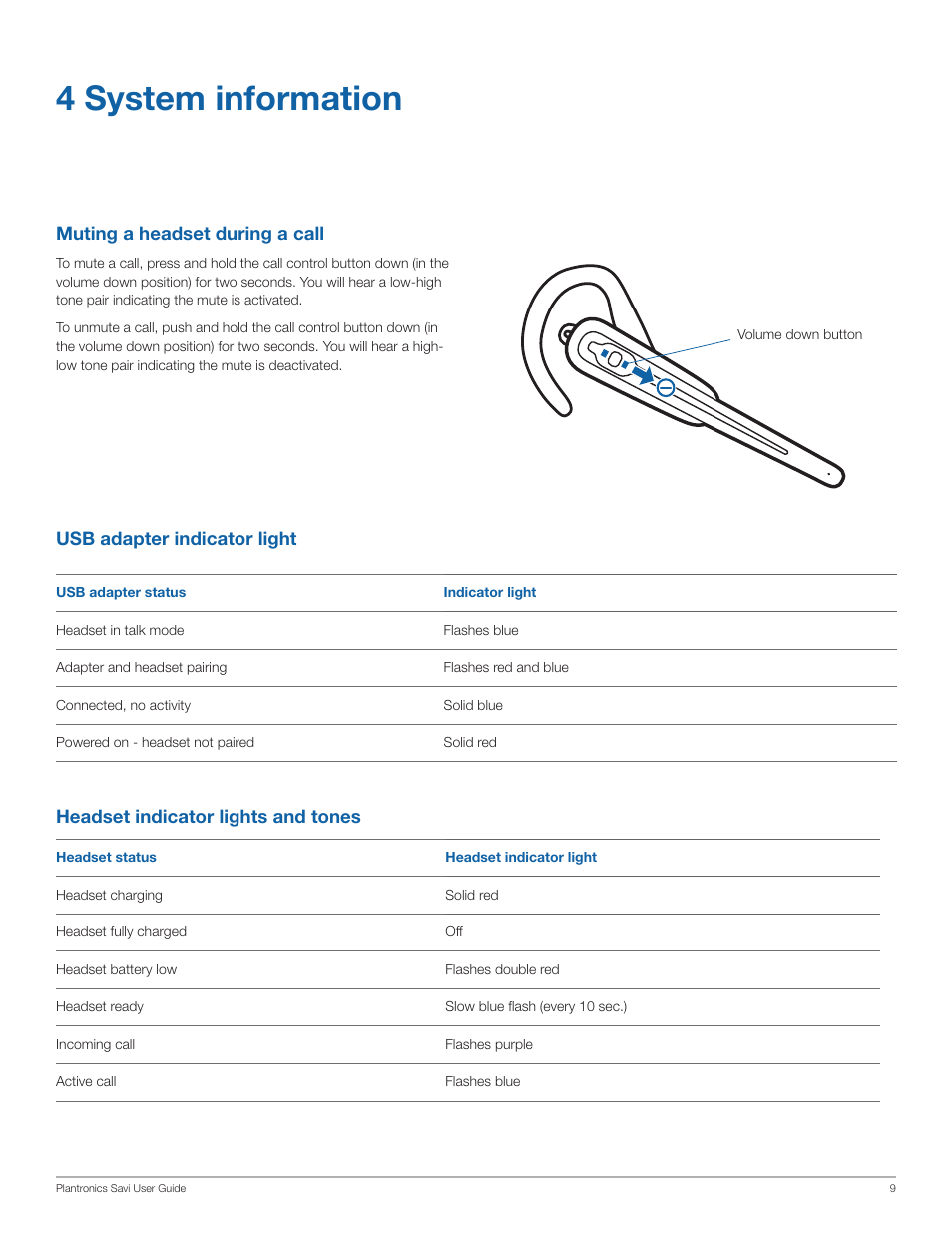 4 system information | Plantronics WG101/B User Manual | Page 9 / 17