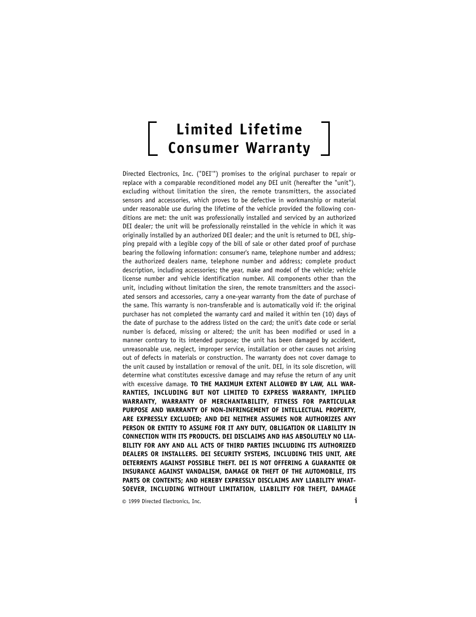 Limited lifetime consumer warranty | Python 625 User Manual | Page 3 / 28