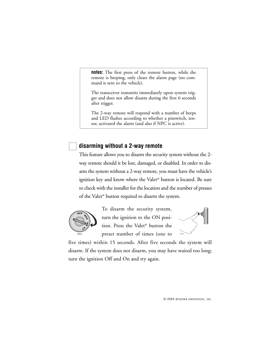 Disarming without a 2-way remote | Python 671XP User Manual | Page 19 / 43