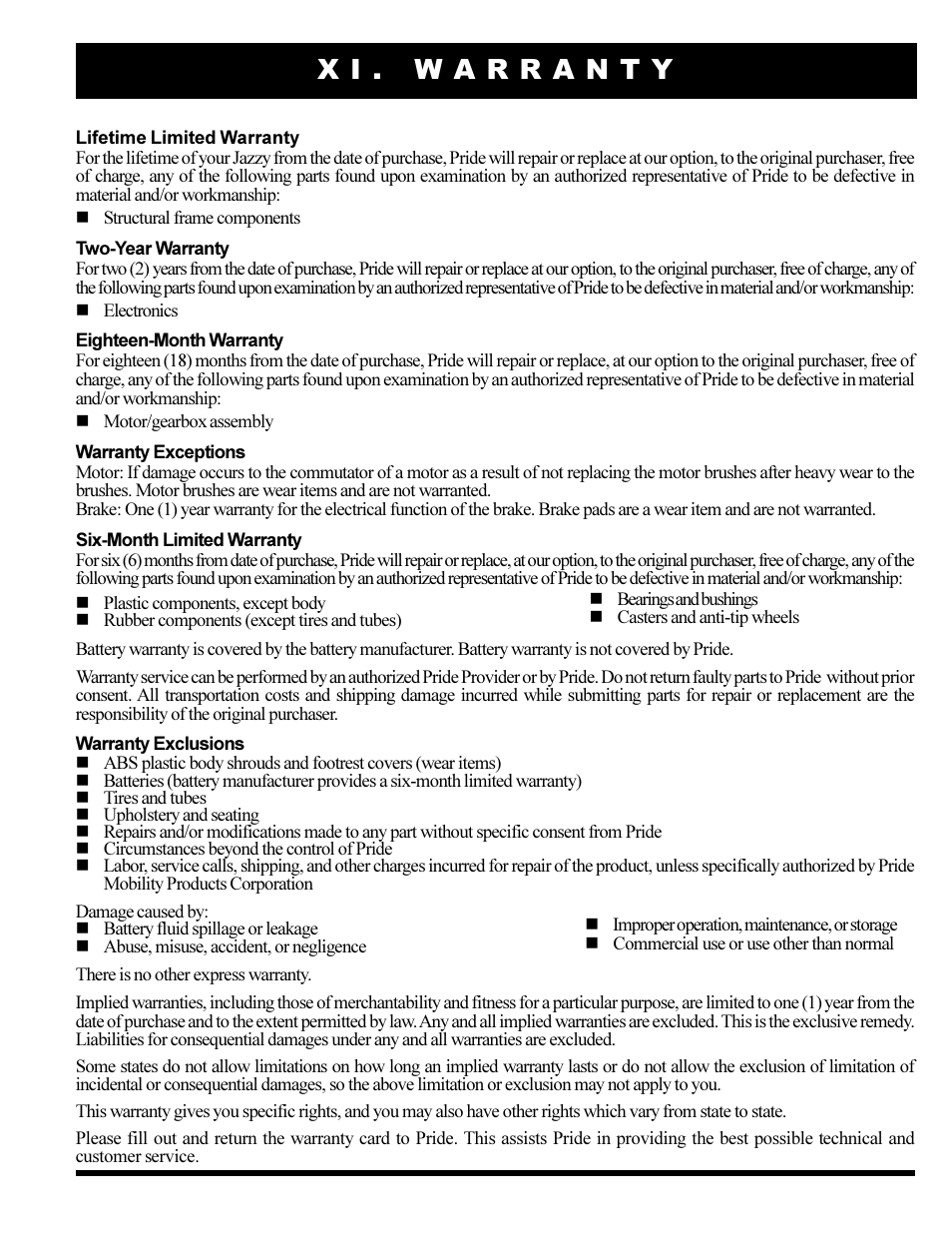 Pride Mobility JAZZY 1101 User Manual | Page 53 / 55