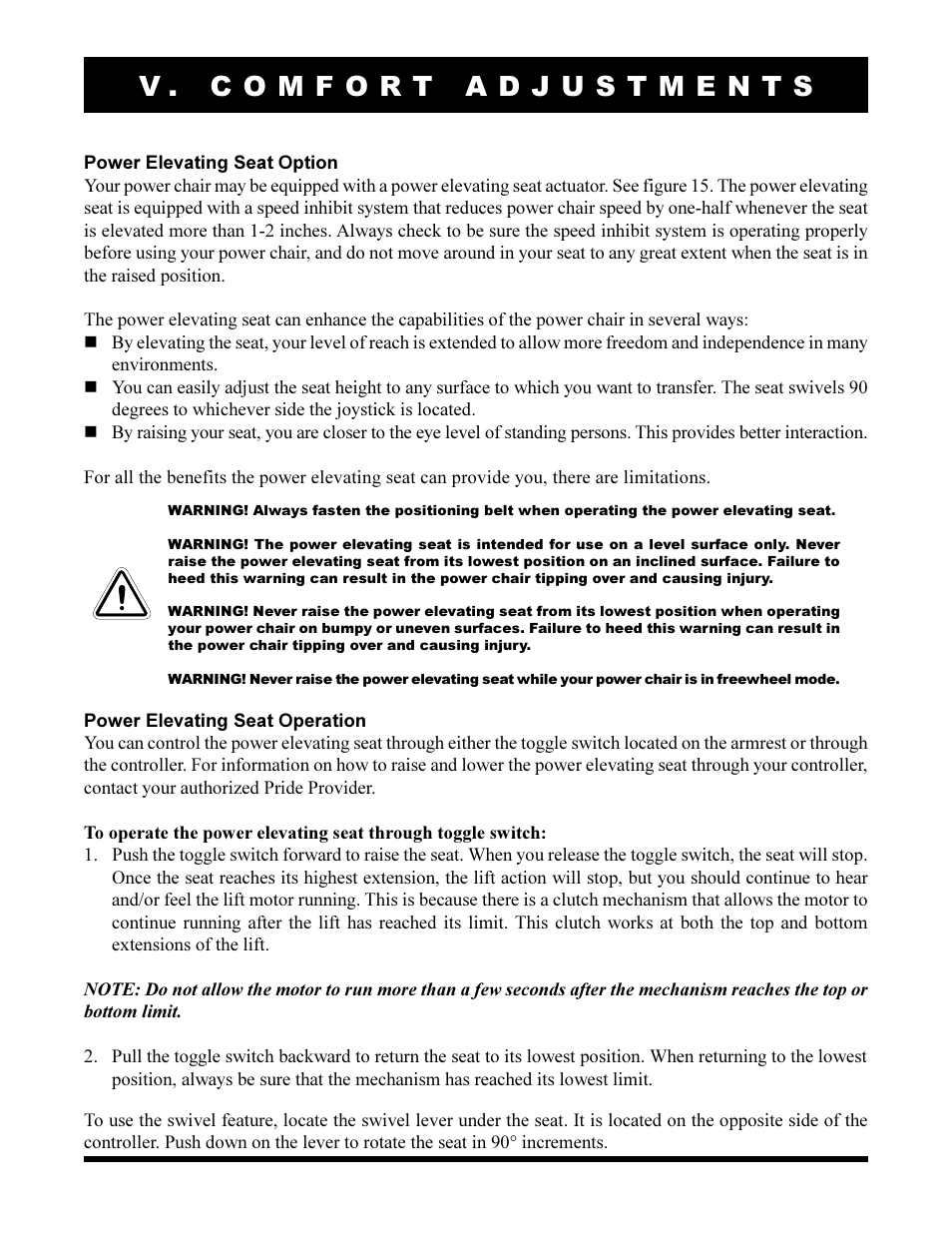 Pride Mobility Jazzy 1170XL User Manual | Page 27 / 52