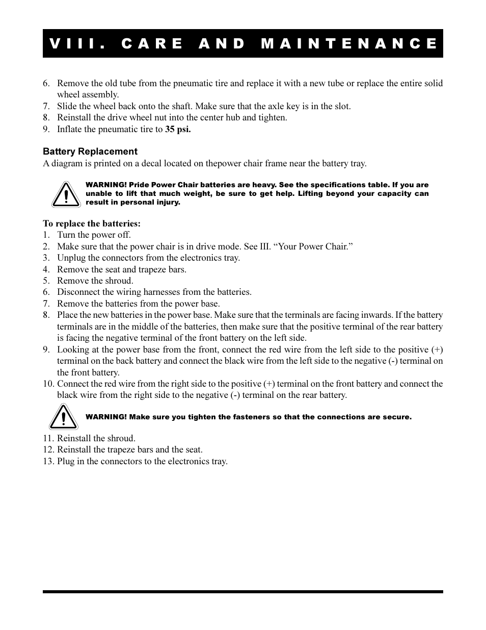 Pride Mobility Jazzy 1170XL User Manual | Page 48 / 52