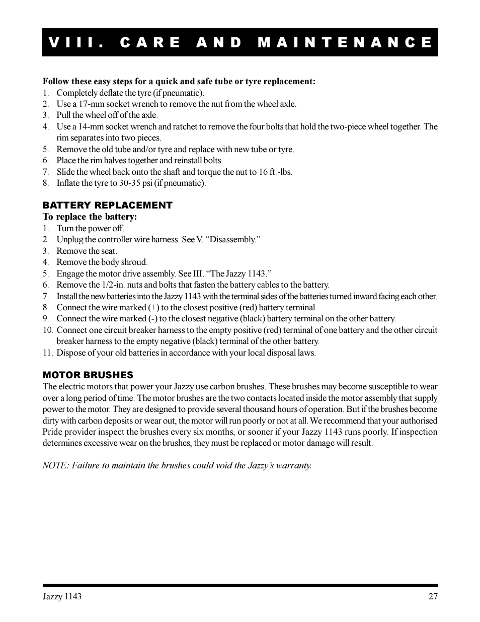 Pride Mobility Jazzy 1143 User Manual | Page 27 / 34