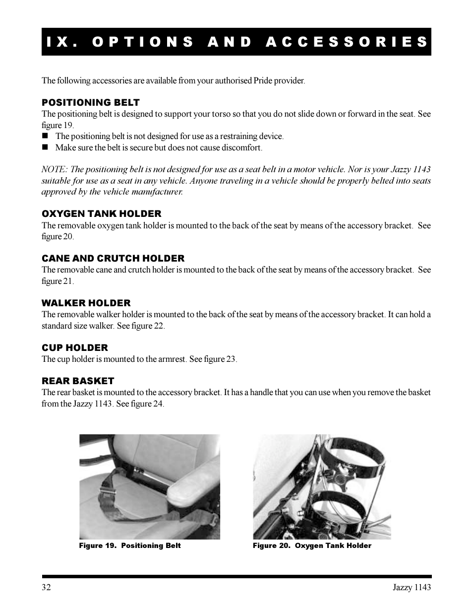 Pride Mobility Jazzy 1143 User Manual | Page 32 / 34