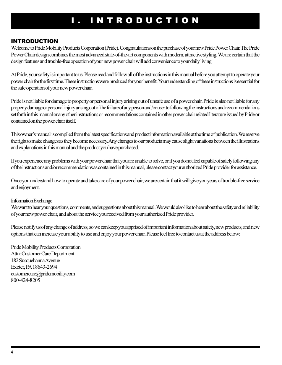Pride Mobility 1420 User Manual | Page 4 / 47