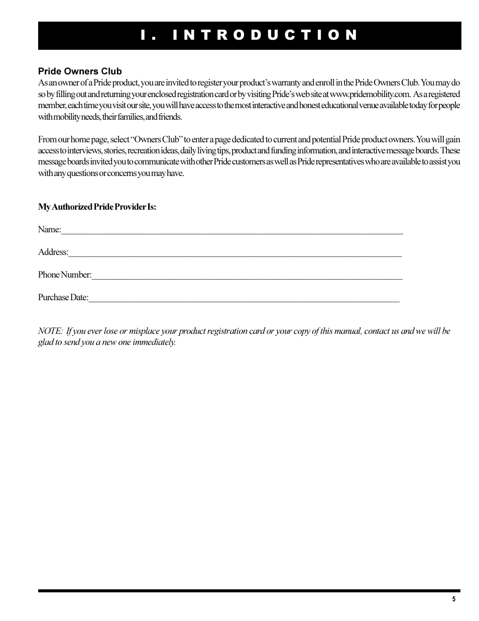 Pride Mobility 1420 User Manual | Page 5 / 47