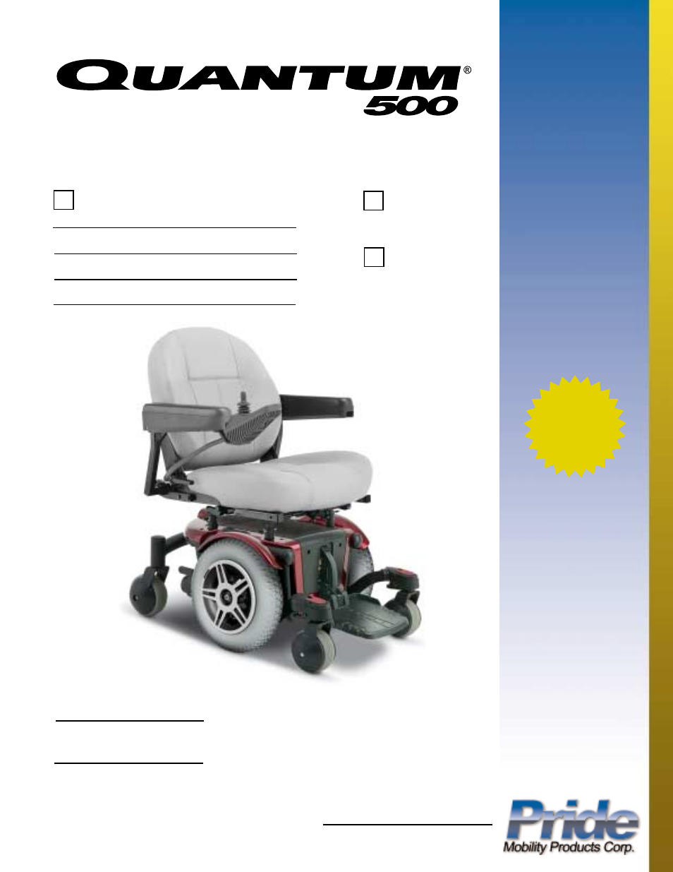 Quality control - quantum 500, Infmanu3018 | Pride Mobility Quantum 500 User Manual | Page 47 / 47