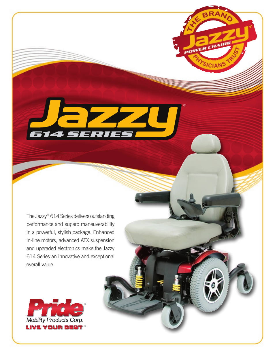 Pride Mobility Jazzy 614 User Manual | 2 pages
