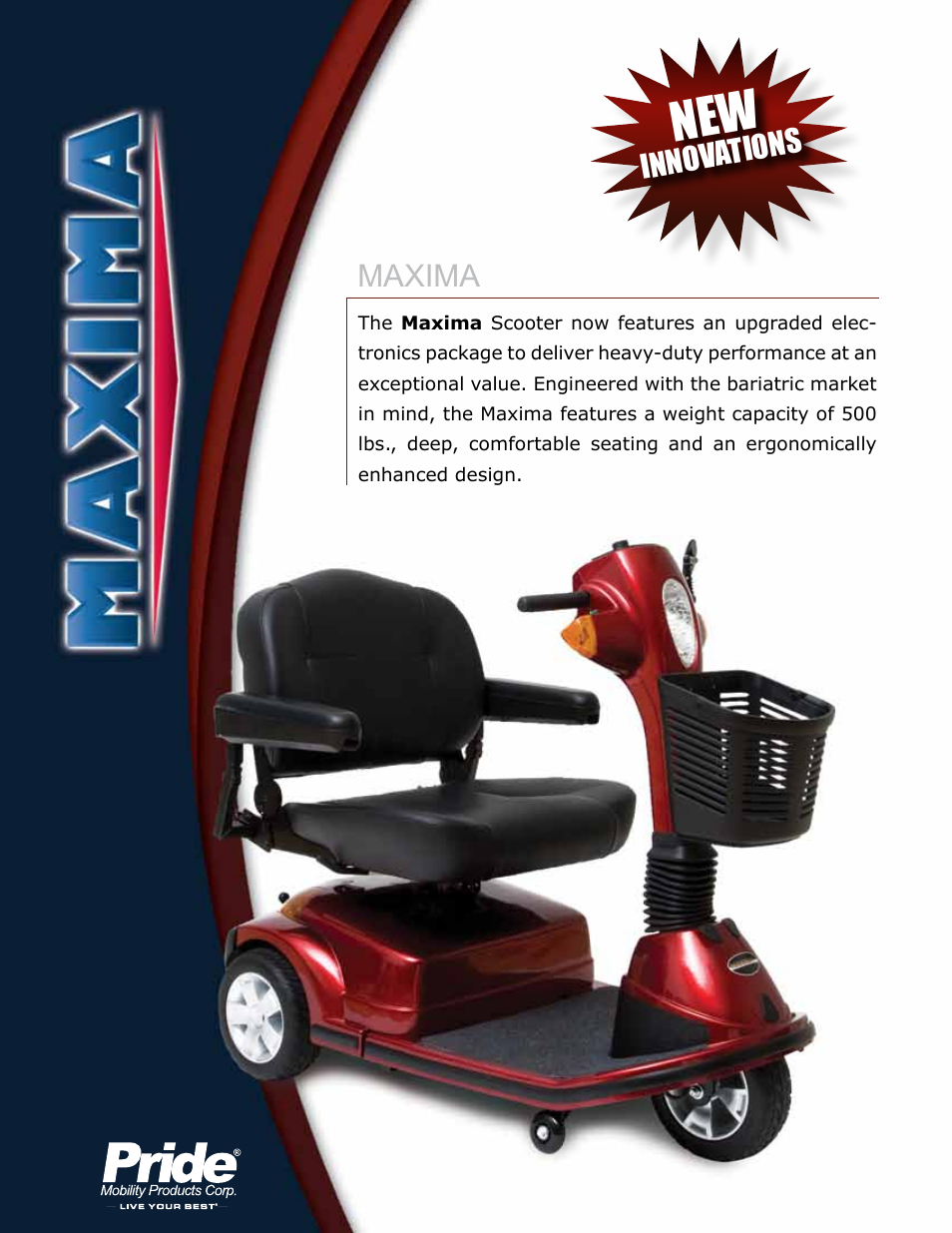 Pride Mobility Maxima Scooter SC940 User Manual | 2 pages