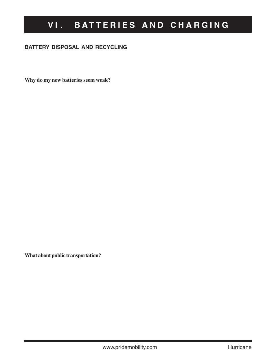 Pride Mobility Hurricane PMV User Manual | Page 28 / 44