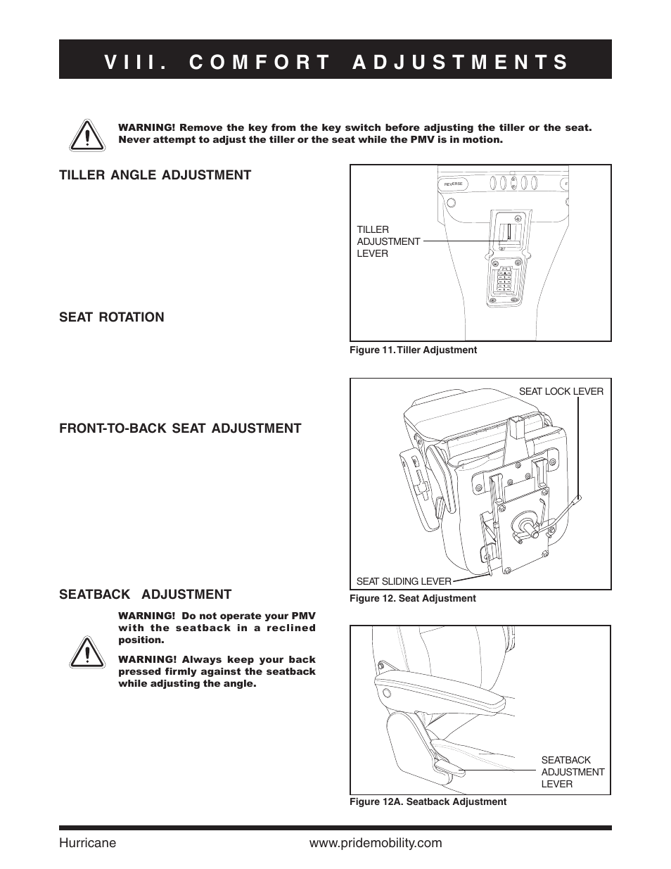 Pride Mobility Hurricane PMV User Manual | Page 31 / 44