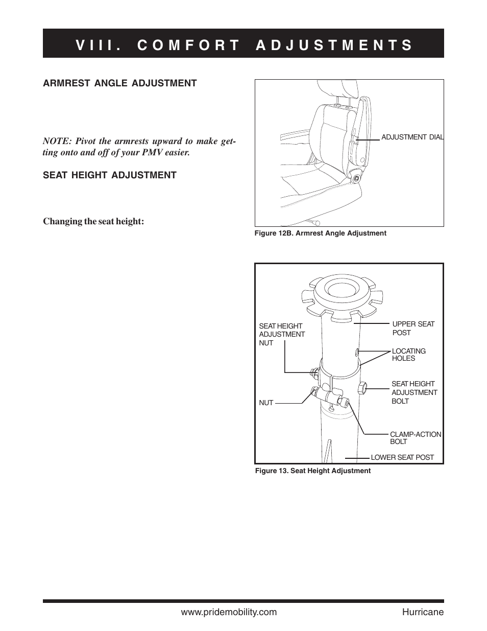 Pride Mobility Hurricane PMV User Manual | Page 32 / 44