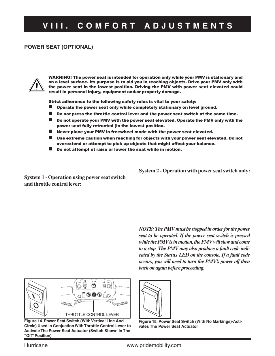 Pride Mobility Hurricane PMV User Manual | Page 33 / 44