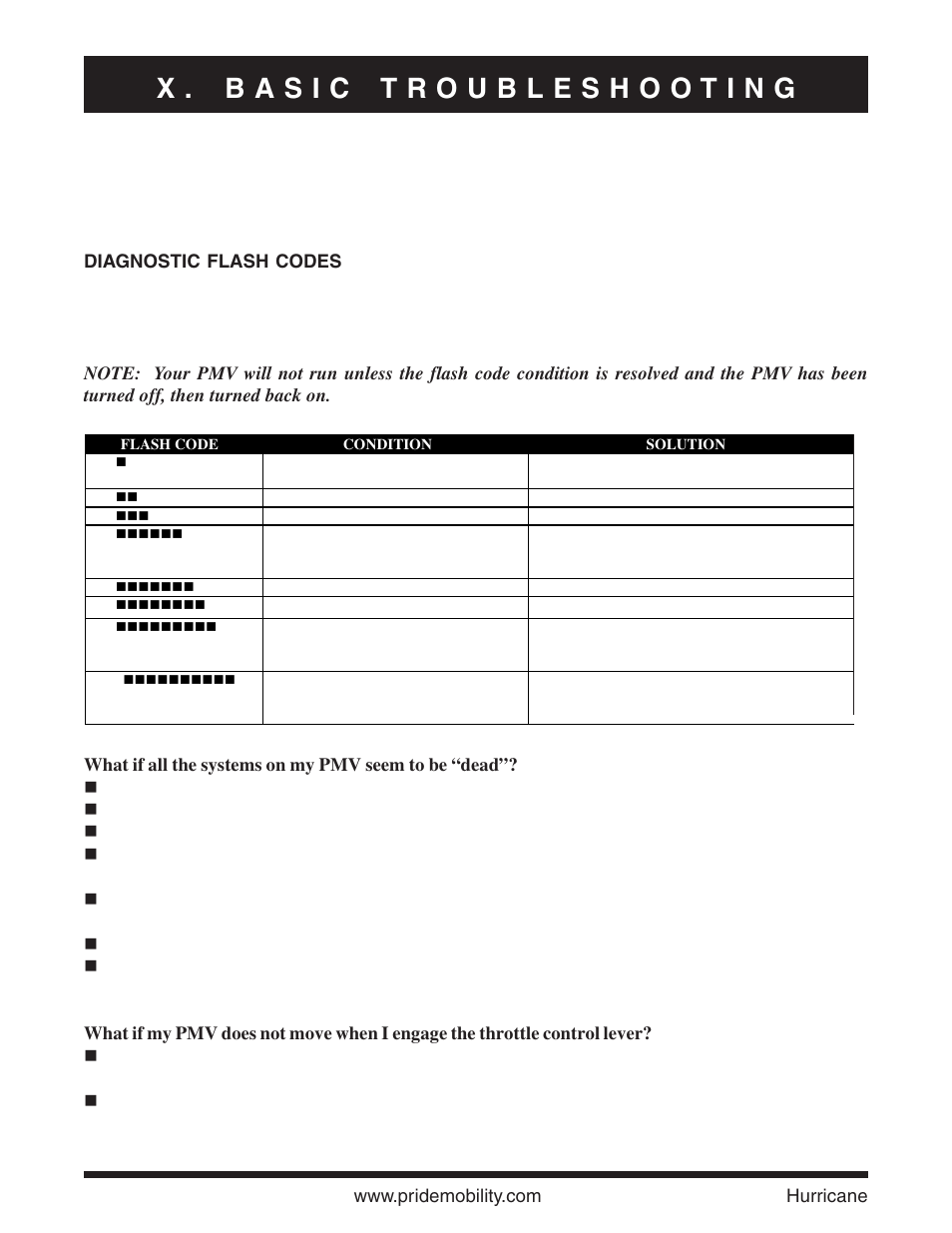 Pride Mobility Hurricane PMV User Manual | Page 36 / 44