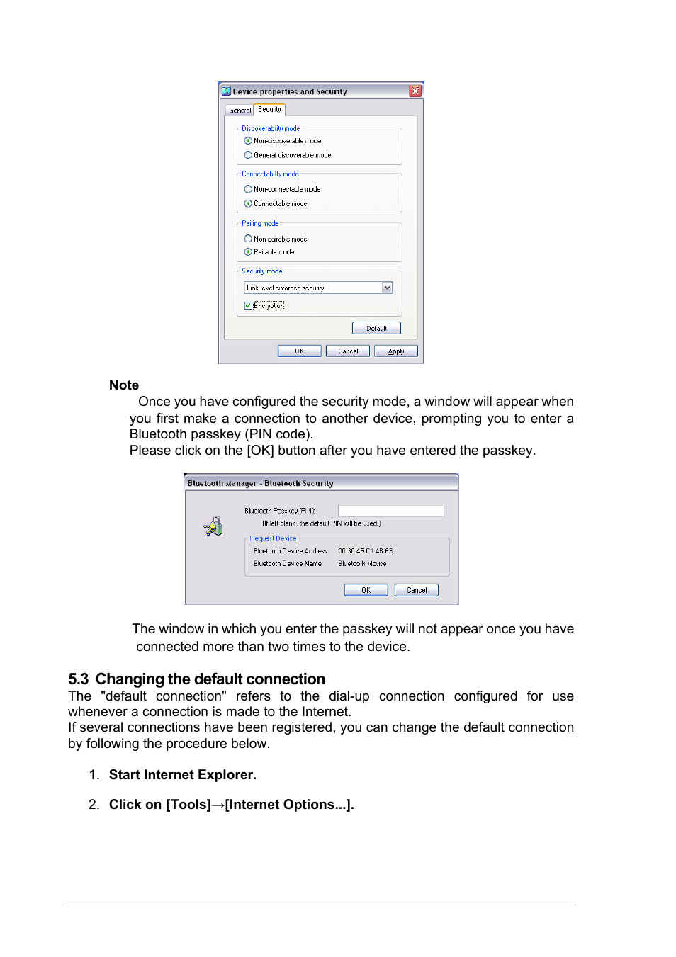 3 changing the default connection | Planet Technology BT-510U User Manual | Page 131 / 151