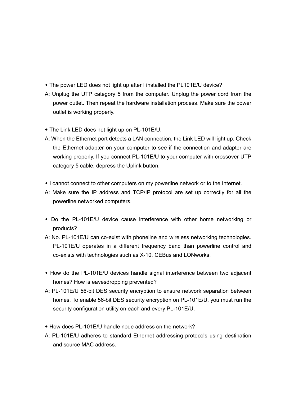 Troubleshooting | Planet Technology PL-101E User Manual | Page 24 / 24