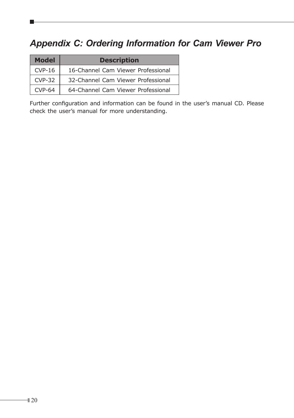 Planet Technology CCD Box PoE Internet Camera ICA-700 User Manual | Page 20 / 20