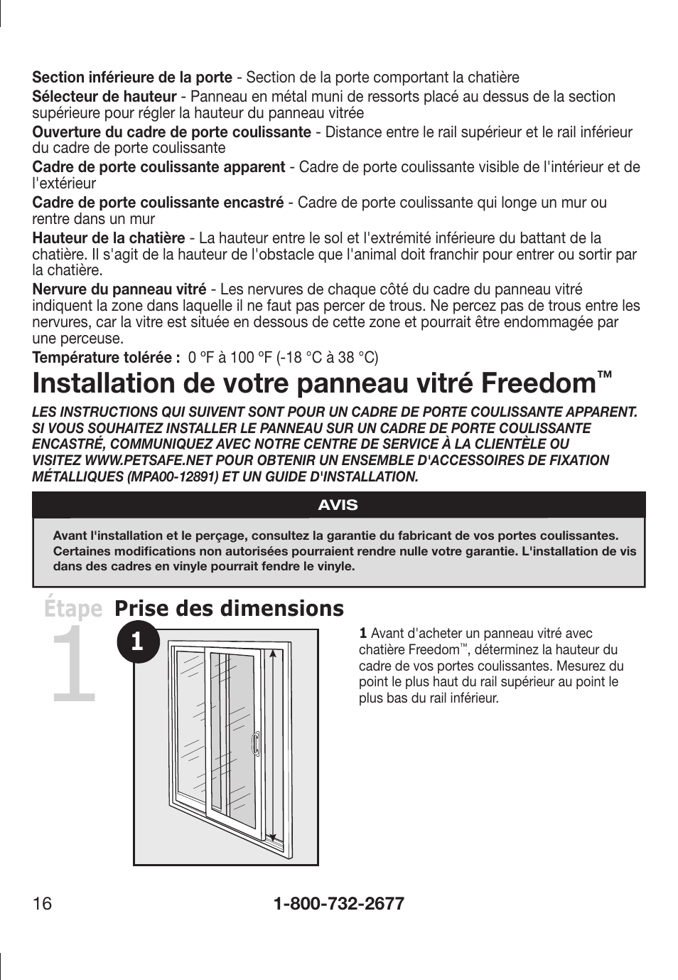 Installation de votre panneau vitré freedom | Petsafe PPA11-13141 User Manual | Page 16 / 36