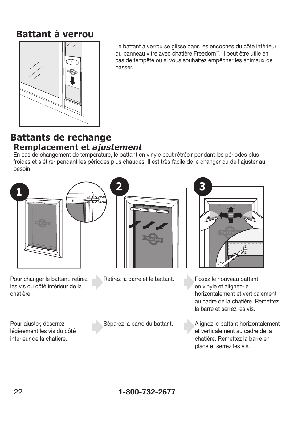Battant à verrou, Battants de rechange | Petsafe PPA11-13141 User Manual | Page 22 / 36