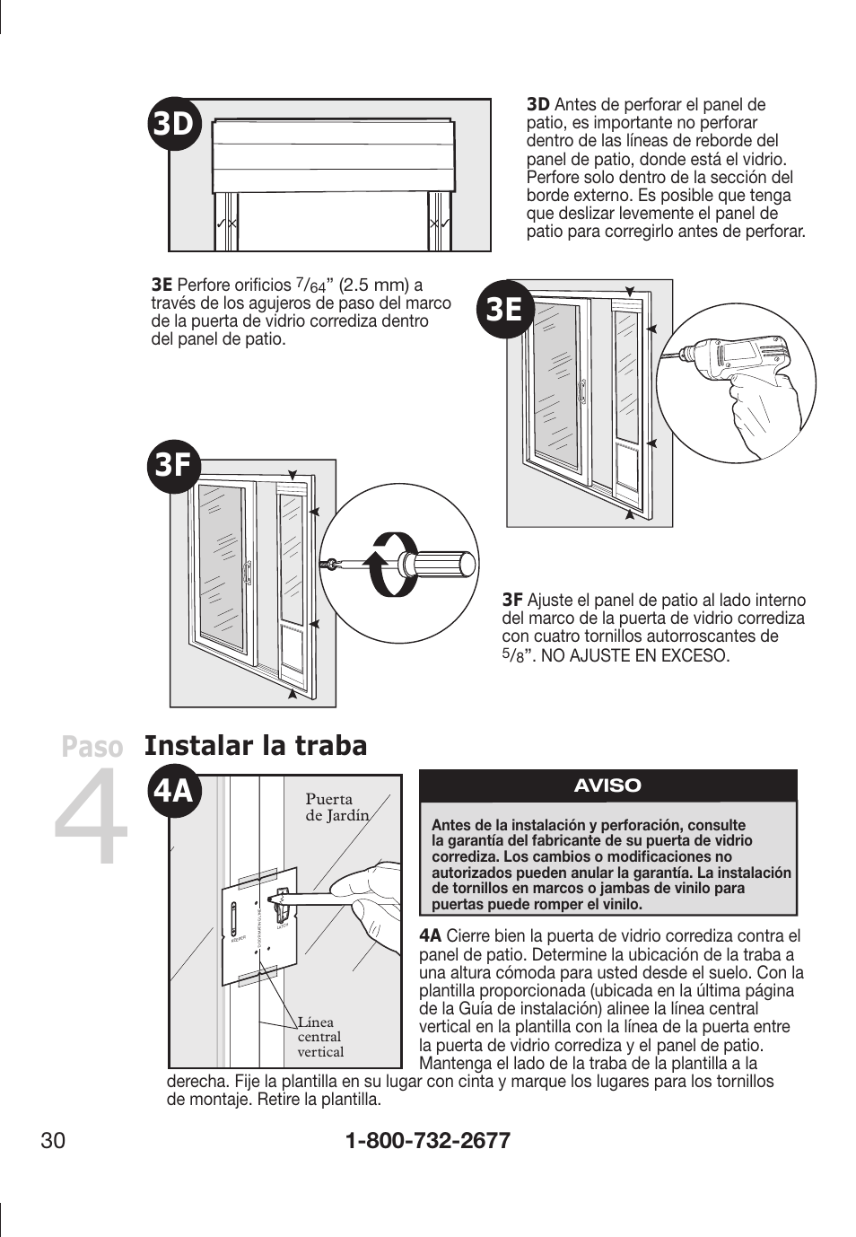 Paso, Instalar la traba | Petsafe PPA11-13141 User Manual | Page 30 / 36