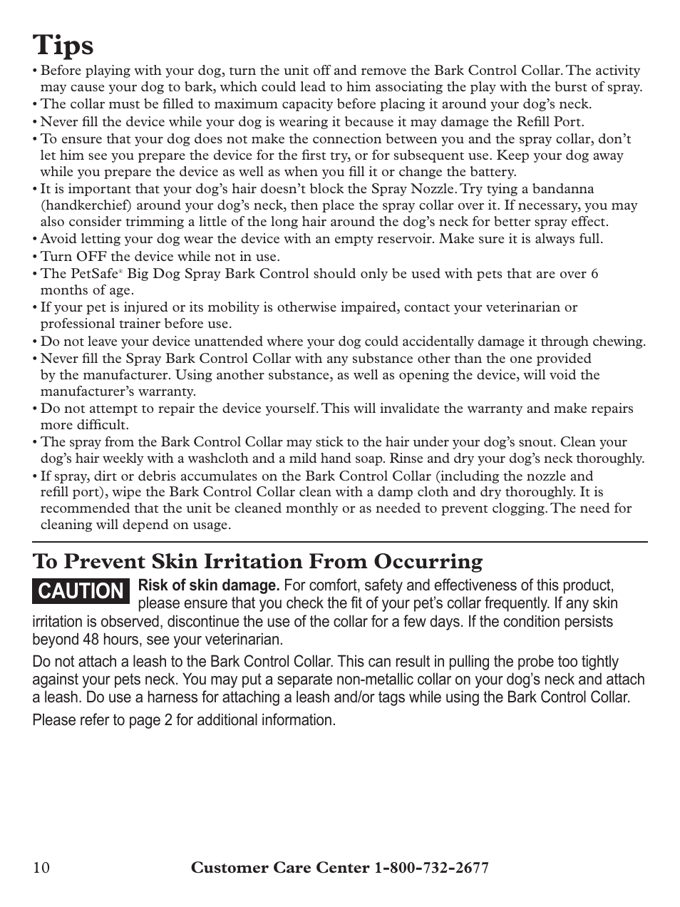 Tips | Petsafe BIG DOG PBC00-12724 User Manual | Page 10 / 16