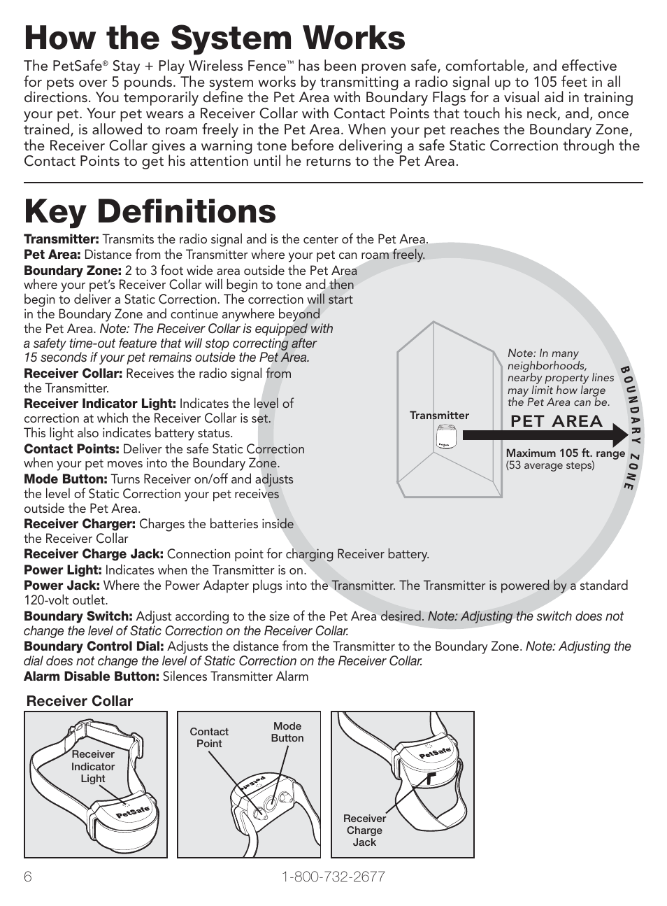 How the system works, Key definitions, Pet area | Petsafe Stay+Play Wireless Fence PIF00-12917 User Manual | Page 6 / 28