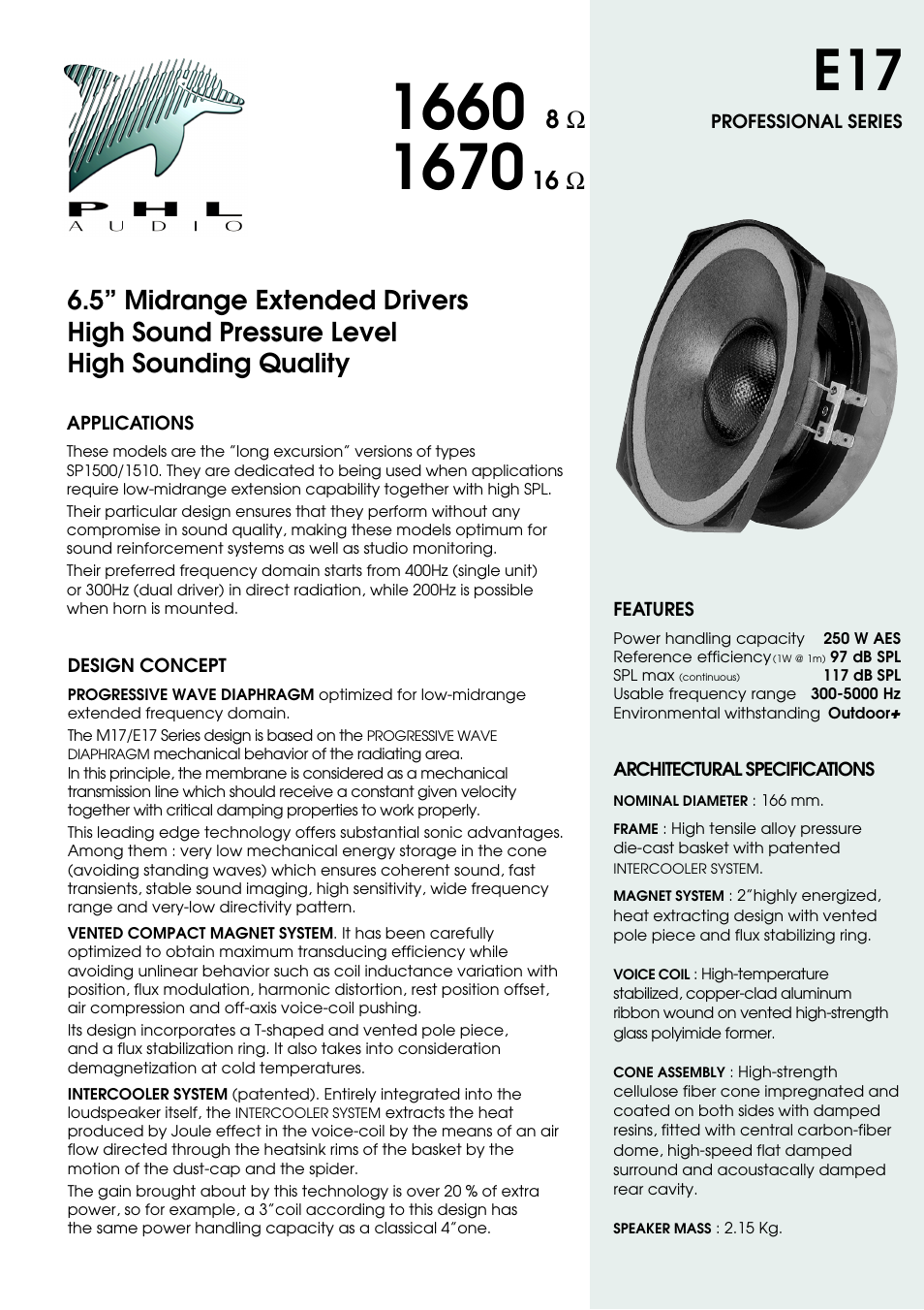 PHL Audio 1660 User Manual | 2 pages