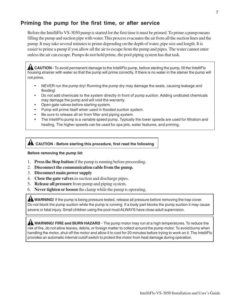 Pentair INTELLIFLO VS-3050 User Manual | Page 15 / 44