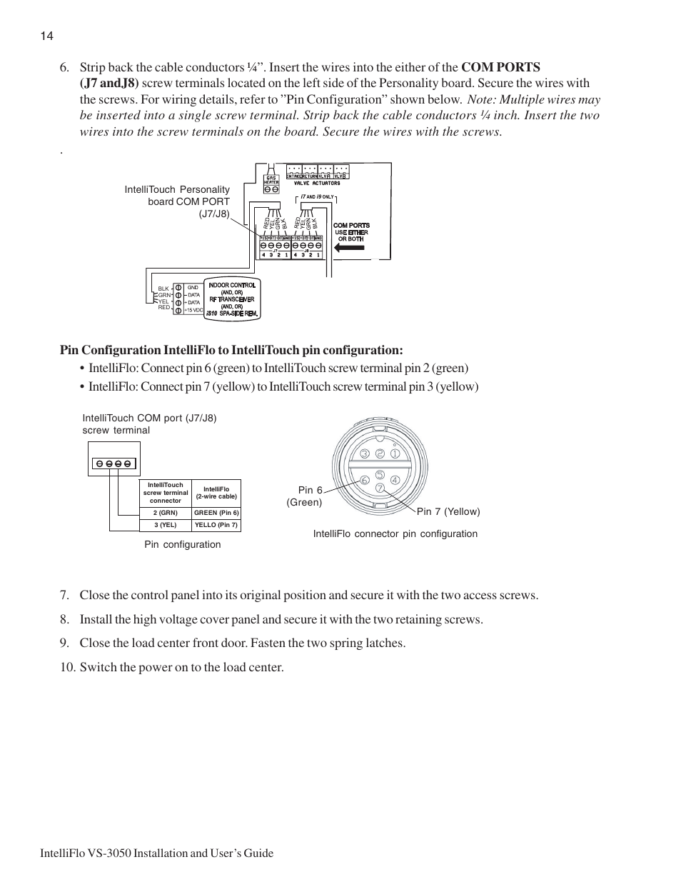 Pentair INTELLIFLO VS-3050 User Manual | Page 22 / 44