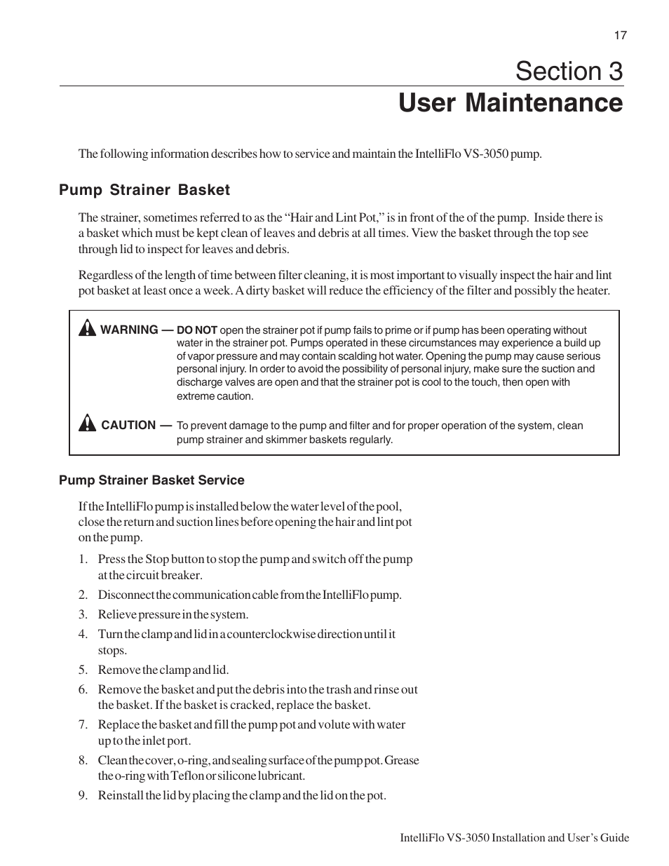 Pentair INTELLIFLO VS-3050 User Manual | Page 25 / 44