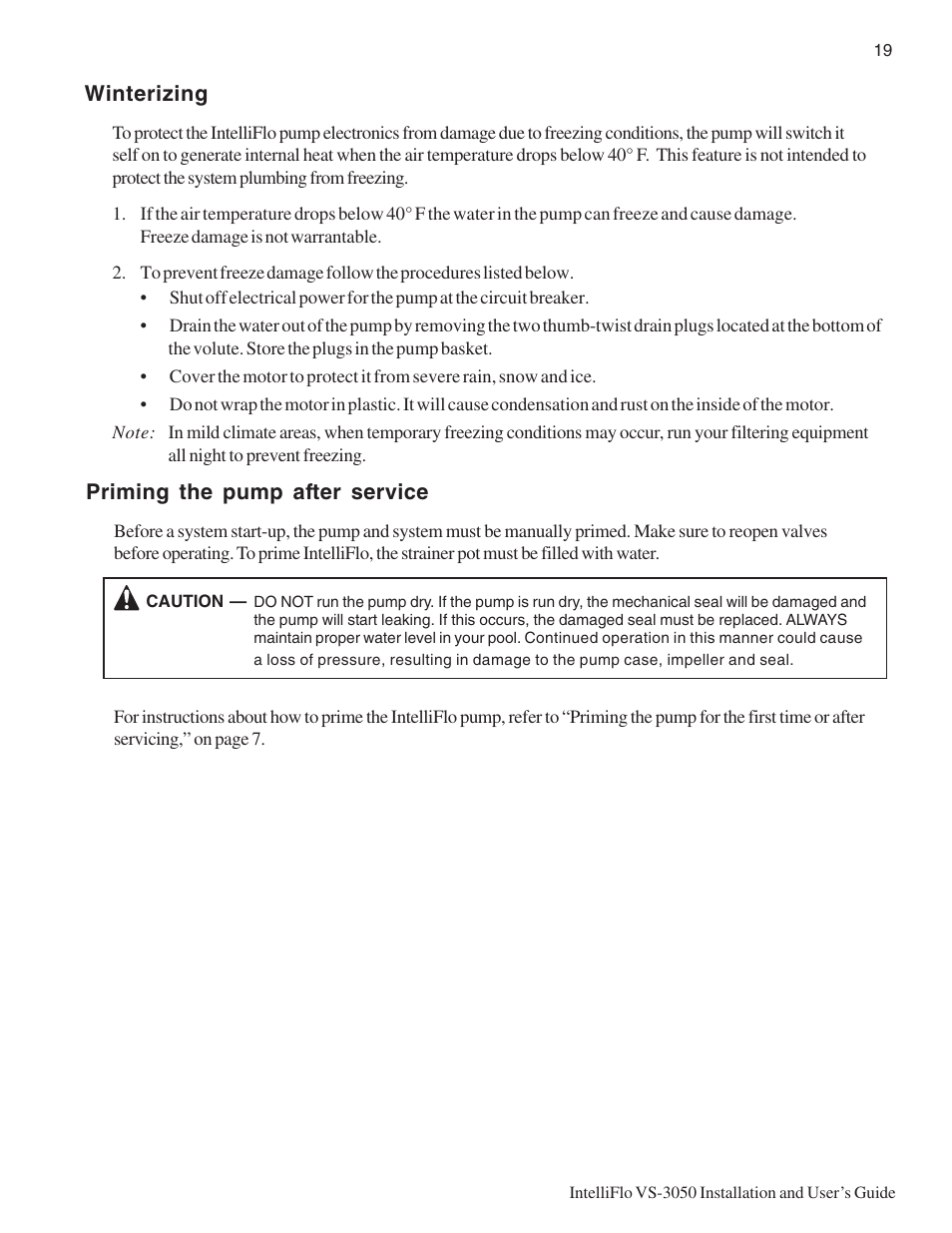 Pentair INTELLIFLO VS-3050 User Manual | Page 27 / 44