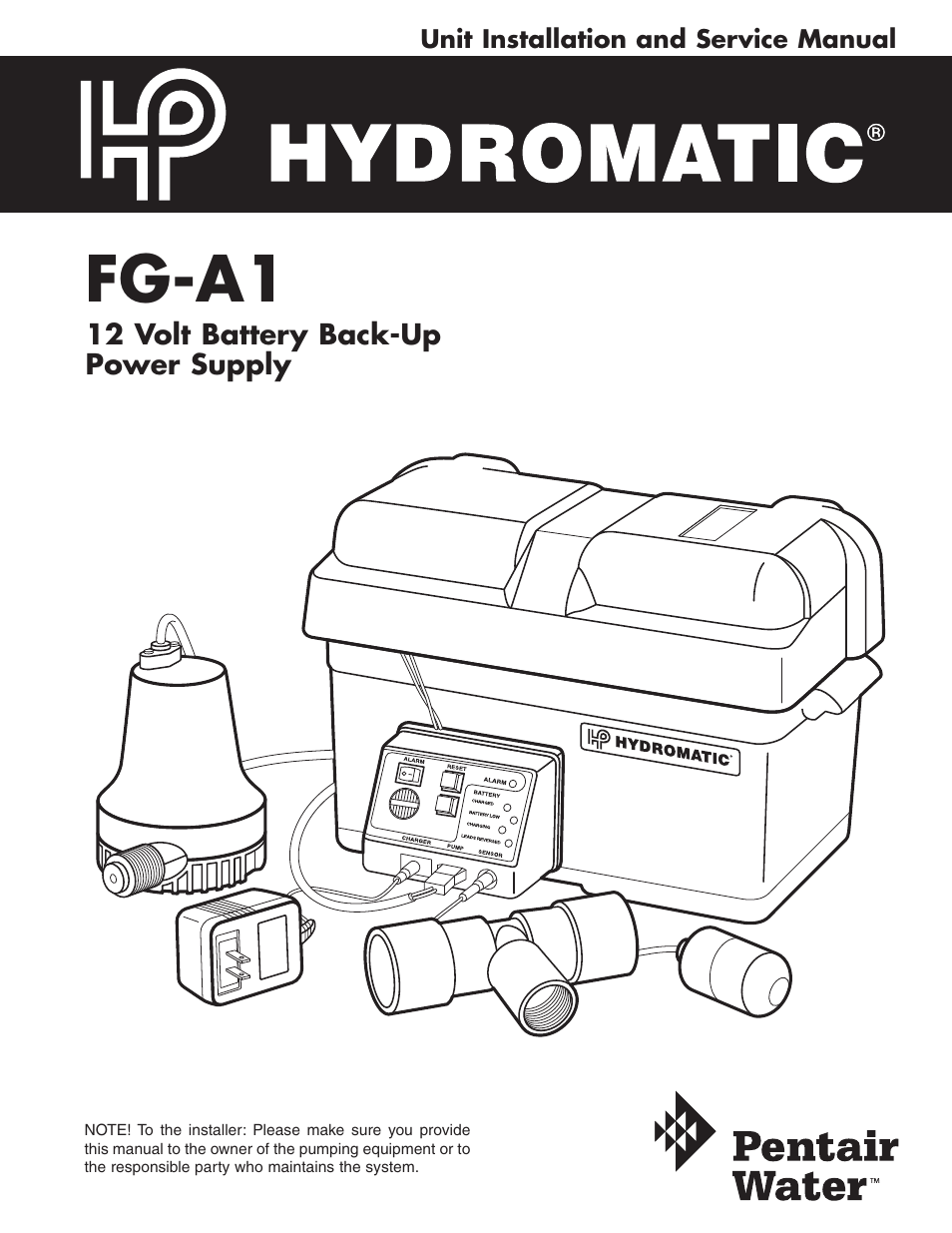 Pentair FG-A1 User Manual | 8 pages