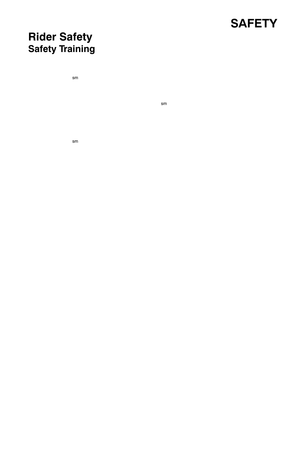 Safety, Rider safety, Safety training | Polaris Sportsman 9920630 User Manual | Page 13 / 149