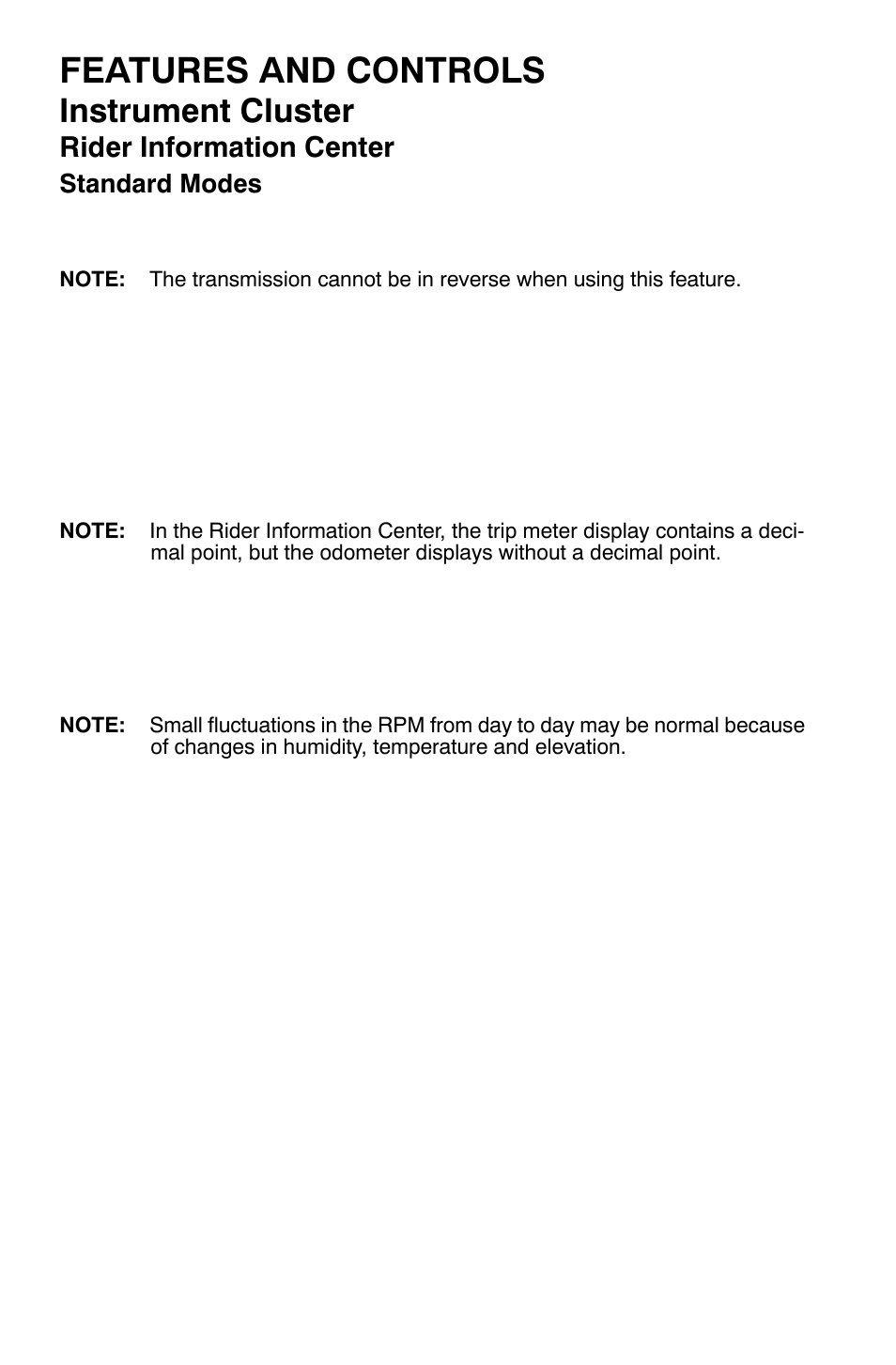 Features and controls, Instrument cluster | Polaris Sportsman 9920630 User Manual | Page 50 / 149
