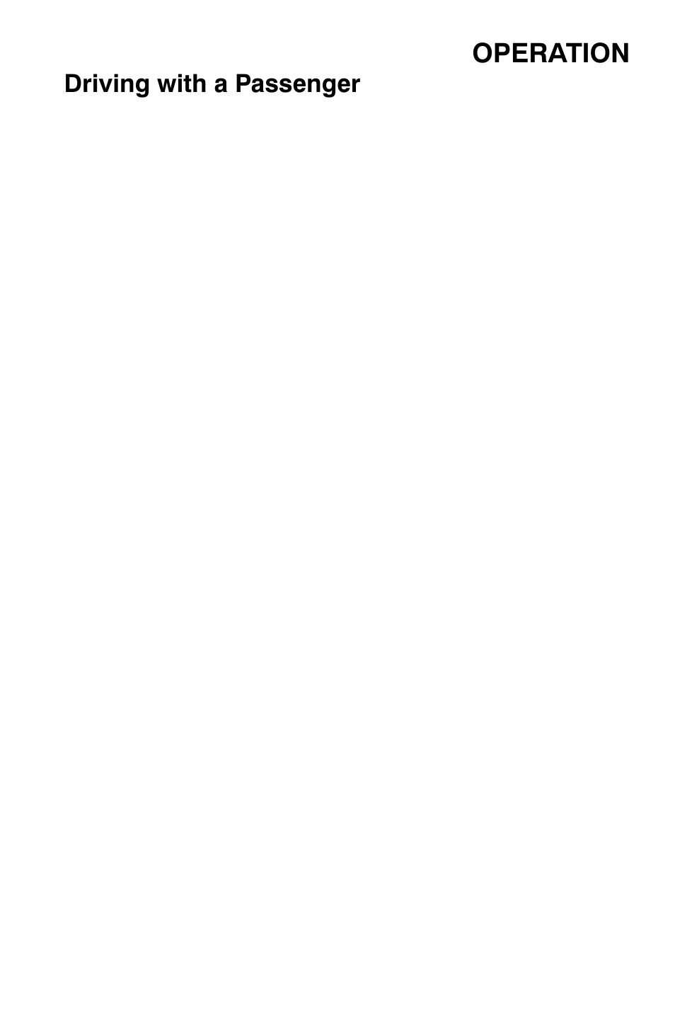 Operation, Driving with a passenger | Polaris Sportsman 9920630 User Manual | Page 65 / 149