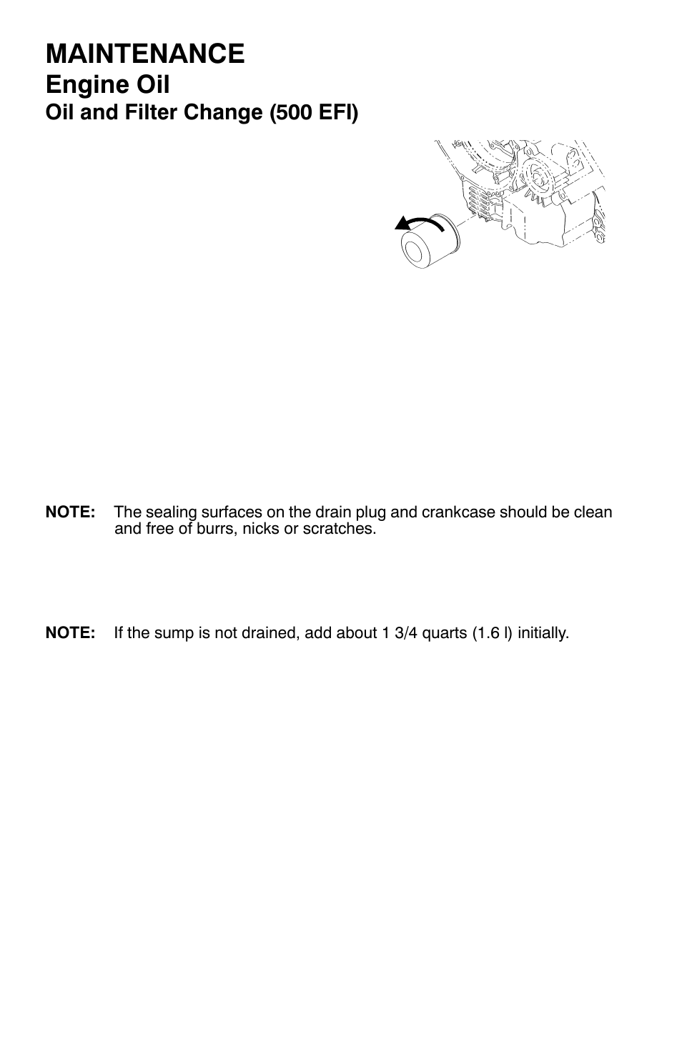 Maintenance, Engine oil | Polaris Sportsman 9920630 User Manual | Page 88 / 149