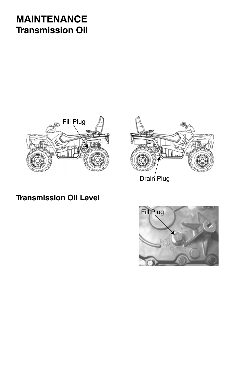 Maintenance, Transmission oil | Polaris Sportsman 9920630 User Manual | Page 92 / 149