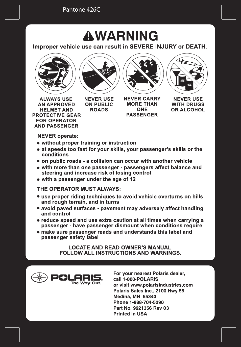 Polaris Sportsman 700 X2 User Manual | Page 2 / 163