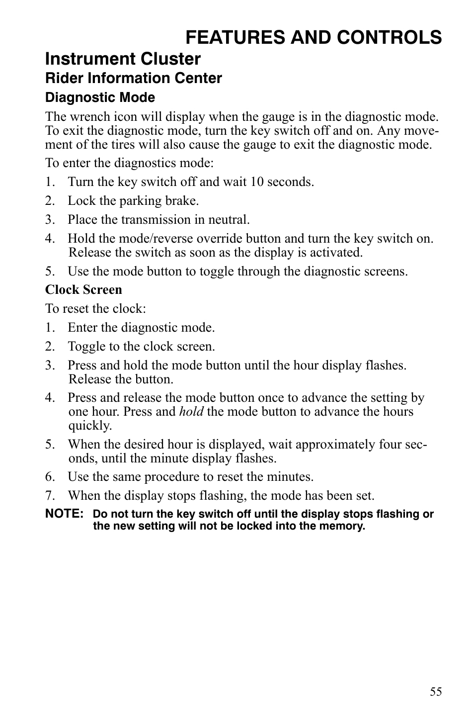 Features and controls, Instrument cluster | Polaris Sportsman 700 X2 User Manual | Page 58 / 163