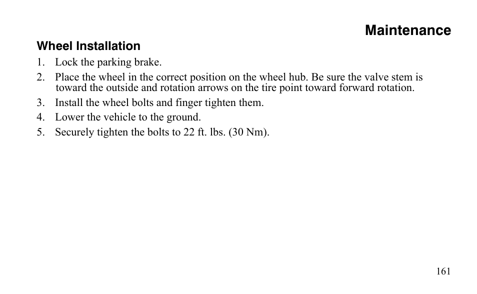Maintenance | Polaris Sportsman 9921483 User Manual | Page 164 / 207
