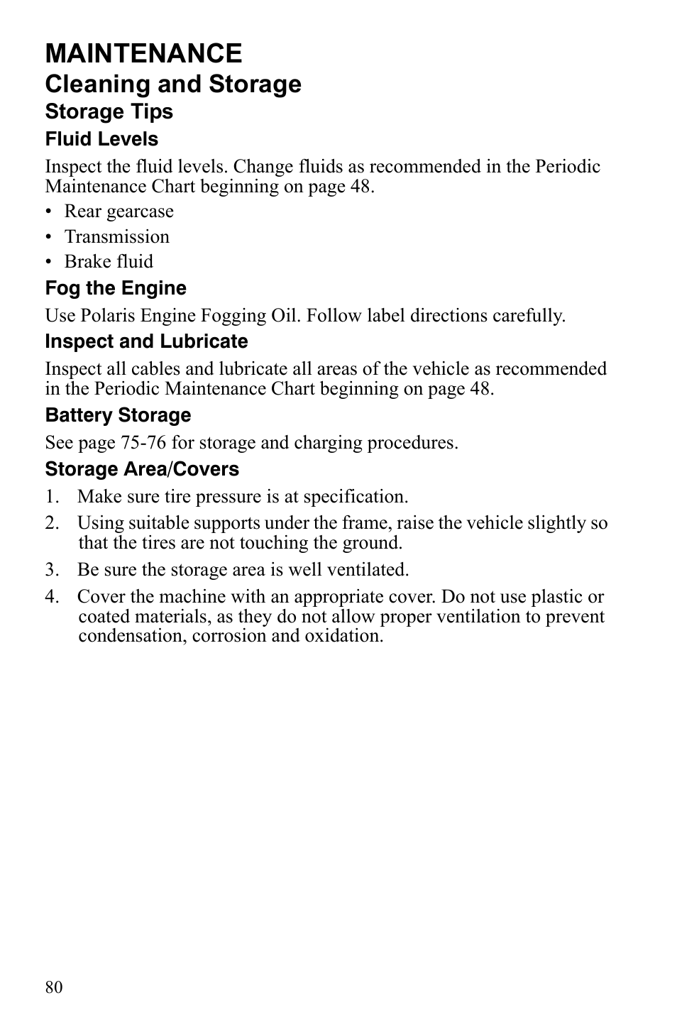 Maintenance, Cleaning and storage | Polaris Phoenix 9922500 User Manual | Page 82 / 96