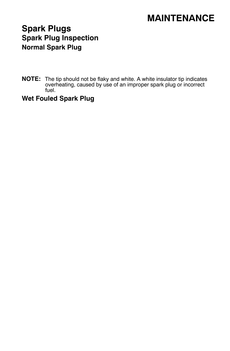 Maintenance, Spark plugs | Polaris Sportsman 9921169 User Manual | Page 101 / 137