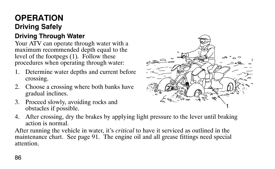 Operation | Polaris Predator User Manual | Page 89 / 189